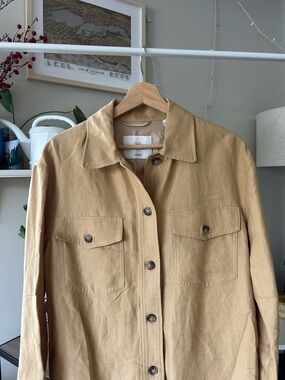 Wilfred The Ganna Tan Tencel & Linen blend Shirt Jacket